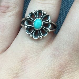 James Avery De Flores ring with turquoise